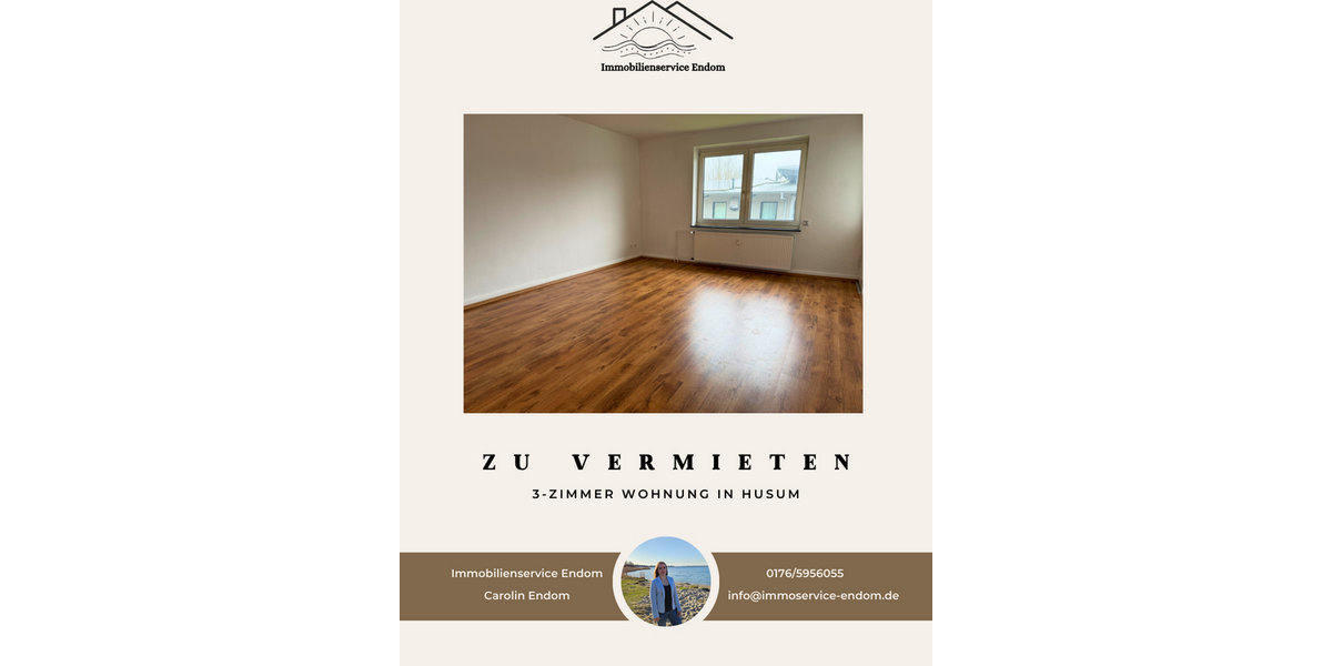 Etagenwohnung Husum - 3 Zimmer, 70 m&sup2;, 500&euro; | Angebot:26242335
